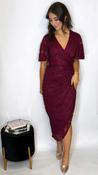 Natasha Lace Dress Wine image