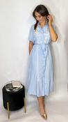 Cassie stripe dress blue image