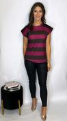 Marnie Stripe Tee Pink image