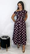 Betty Dress Berry Polka image
