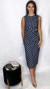 Monroe Polka Dress Navy image
