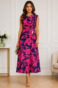 Tiana Dress Navy/Pink image