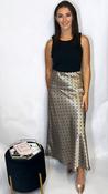 Vesper Champagne Satin Skirt image