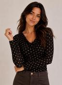 Sienna Polka Dot Mesh Top image