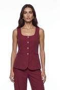 Elara Burgundy Waistcoat