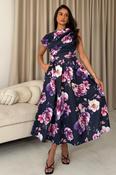 Betty Floral Dress Navy/Purple image