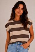 Marnie Stripe Tee Beige image