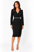 Vivienne Feather Dress Black image