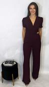 Trixie Jumpsuit  Burgundy image