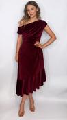 Felicity Velvet Dress Berry