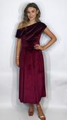 Betty Velet Dress Wine