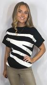 Vesper Knit Top Black &amp;amp; Cream