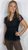 Monica Black Lace Top