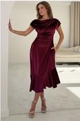 Felicity Velvet Dress Berry