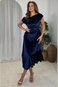 Felicity Velvet Dress Navy