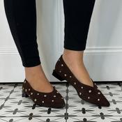 Angel Alarcon Hope 26507 Brown Suede Ballet Pumps image