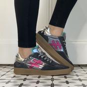 Another Trend A032 Anthracite Leather Trainer image