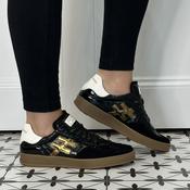 Another Trend A032 Trainers Black Leather and Suede image