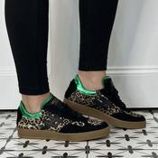 Another Trend A034 Trainer Black Leopard Suede image