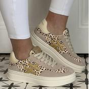 Another Trend A035 Platform Trainer Leopard Print