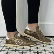Another Trend A078 Trainers Light Bronze Snake Effect Leather image
