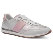 Ara 12-50904 Portofino Leather Sneakers White Dusty Pink Silver image