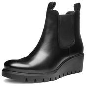 Ara 12-57004 Como Black Leather Wedge Chelsea Boots