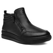 Ara Firenze 12-52008 Black Leather Ankle Boots K-Fit Extra Wide