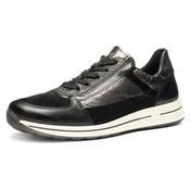 Ara Osaka 2 Leather Trainers H-Fit 12-24826 Black image
