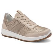 Ara Osaka 12-25532 Stretch Leather H-Fit Trainers  Beige Cashmere image