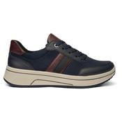 Ara Sapporo 12-27553 Navy Leather Laced Trainer image