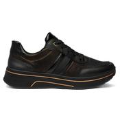 Ara Sapporo 12-27553 Black Leather Laced Trainer image