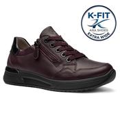 Ara Vienna 12-25604 K Fit Extra Wide Laced-up Merlot Wine Leather image