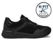 Ara Vienna 12-52602 K-Fit Leather Lace-up Black Stretch image