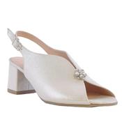 BIOECO 4263 Medium Block Heel V Front Sandal Gold Shimmer image