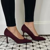 Bioeco 1118 Burgundy Suede Court Shoe image