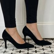 Bioeco 1118 Black Suede Court Shoe image