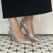 Bioeco 4290 Gold Leather Slingback image