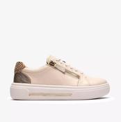 Clarks Hollyrose Zip Trainer Cream Multicolour
