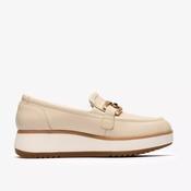 Clarks Zylah Top Cream Leather Loafer