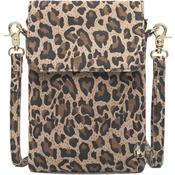 Depeche Leather Mobile Bag 16044 Leopard Suede