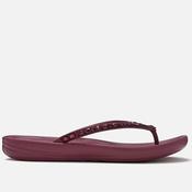 Fitflop IQUSHION Ergonomic Toe-Posts Dark Merlot Wine