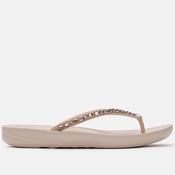 Fitflop IQUSHION Multi-Crystal Ergonomic Toe-Posts Nude Rose