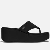 Fitflop PLATFFORMS Wedge Toe-Post Sandals Black