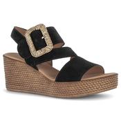 Gabor 84.771  Embrace Wedge Sandal Black Suede