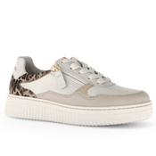Gabor Bloomer 86.408 Wide K-Fit Leather Lace-up Off White Leopard