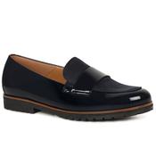 Gabor Elder 4005.01 Navy Patent and Suede Loafer image