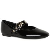 Gabor Jiffy Mary Jane Ballerina 74.144 Black Patent Leather