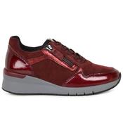 Gabor Louisina Leather Wedge Trainer 76.508 Merlot Patent Combi