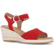 Gabor Monica 82.710 Wedge Sandal Fire Red Suede image